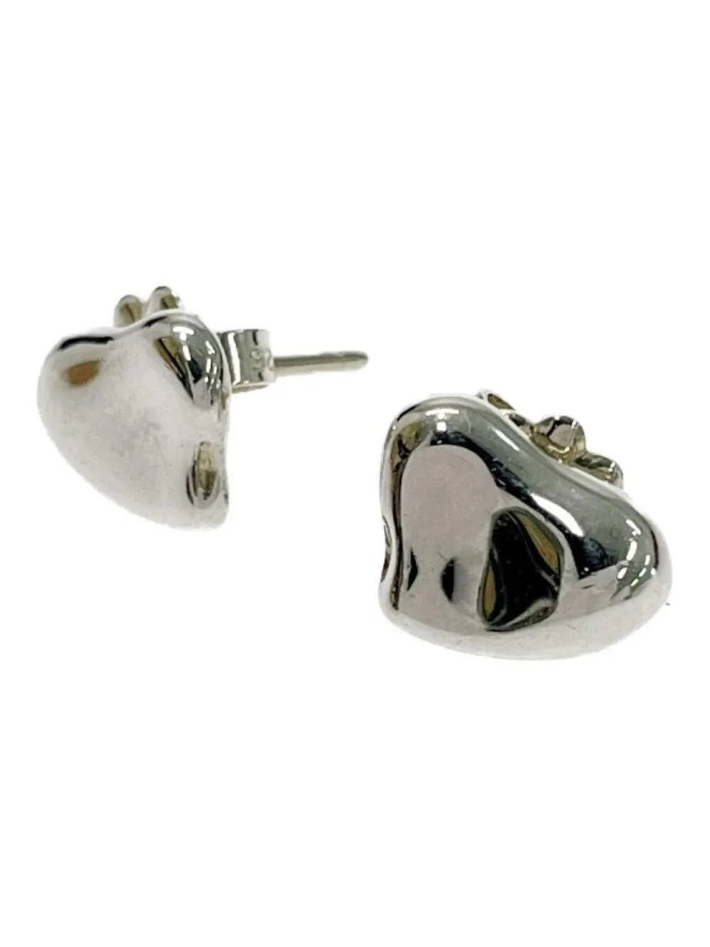 Tiffany & Co Silver Full Heart Earrings